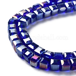 FilI di perline in vetro placcato&nbsp;EGLA-R030-6x6mm-10