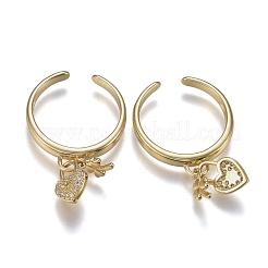 Регулируемые латунные кольца микро манжеты из прозрачного циркония ZIRC-Z002-05G