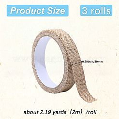 3 Rolle Leinenklebeband für Scrapbook&nbsp;AJEW-GF0012-49A