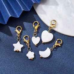 Натуральные подвески из пресноводных ракушек&nbsp;HJEW-JM01582-02