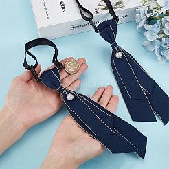 Регулируемый галстук из полиэстера со смолой для женщин и девочек&nbsp;AJEW-WH0800-02B