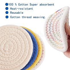 8pcs 8 Farben Baumwollfadengewebe heiße Topflappen&nbsp;DIY-SZ0003-67