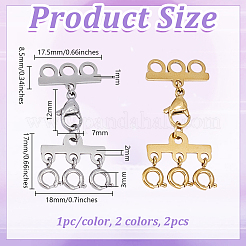 2 шт. 2-х цветный удлинитель цепи из нержавеющей стали&nbsp;FIND-GO0004-17A