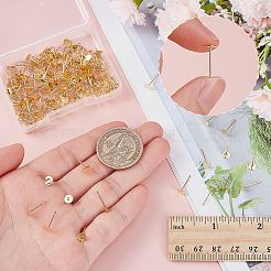 200 шт. фурнитура для сережек-гвоздиков из нержавеющей стали 304&nbsp;STAS-ME0001-48