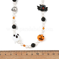 Collane di Halloween fatte a mano con pipistrelli&nbsp;NJEW-TA00277