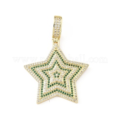 Латунные микропаве прозрачные подвески с фианитом&nbsp;KK-B141-42G