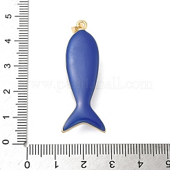 Рыба из латуни микро проложить Цирконом подвески KK-K408-49G-09