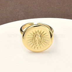 Латунные манжеты с открытыми кольцами&nbsp;RJEW-C156-01G