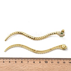 Латунь кубического циркония серьги стержня&nbsp;LS-EJEW-K319-02G