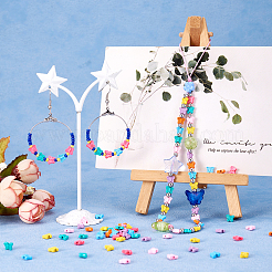 56шт 7 цвета окрашенные распылением бусины из сплава FIND-TA0002-99