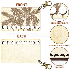 8-позиционные деревянные лотки для хранения ниток для вышивания TOOL-WH0056-029