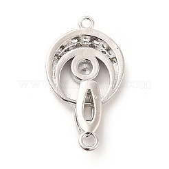 Стойка покрытие латунь проложить прозрачный кубический цирконий застегнуть застежки KK-K270-04P