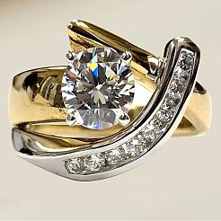 Кольца из латуни с микропаве&nbsp;FS-WG8456F-05