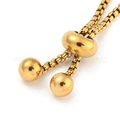 Регулируемый браслет из нержавеющей стали 304 с цепочкой-слайдером MAK-L038-001G-03