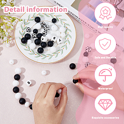 61шт 9 стильные силиконовые бусины SIL-HY0001-13