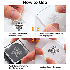 Individuelle transparente Stempel aus PVC-Kunststoff&nbsp;DIY-WH0448-0101