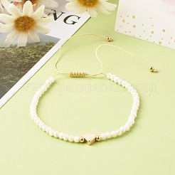 Регулируемые нейлоновые нити плетеные браслеты из бисера BJEW-JB06450-02