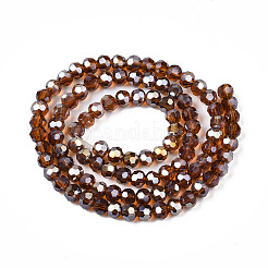 Стеклянные бусины с гальваническим покрытием &nbsp;LS-EGLA-R016-4m-4