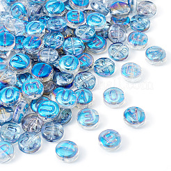 100 шт. 5 вида прозрачных гальванизированных стеклянных бусин с УФ-покрытием&nbsp;GLAA-TA0003-19A