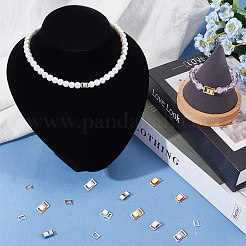 8 комплект двухцветных латунных раскладывающихся застежек KK-SC0005-45B