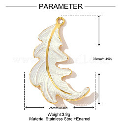 Подвески из нержавеющей стали 304 с эмалью&nbsp;STAS-OY003-05G