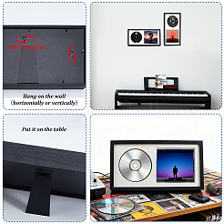Présentoirs à CD en bois avec vitre&nbsp;ODIS-WH0108-098