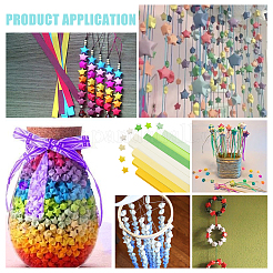 2 пакет 2 стиля светящаяся счастливая звезда оригами бумага&nbsp;DIY-WR0004-14A