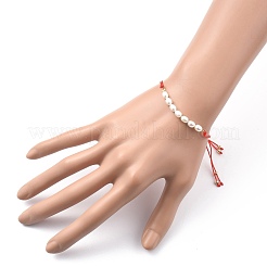 Bracelets réglables de perles tressées avec cordon en nylon&nbsp;BJEW-JB05489-03