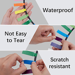 10 шт. 10-х цветные бумажные самоклеящиеся наклейки&nbsp;DIY-SP0006-12