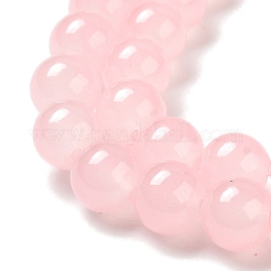 Hilos de cuentas redondas de vidrio imitación jade con pintura para hornear&nbsp;DGLA-Q021-8mm-26