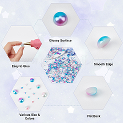 86 г 14 вида искусственных жемчужных акриловых кабошонов&nbsp;OACR-OC0002-05