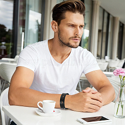 Bracelets en cordon de cuir de vachette allié pour femmes et hommes&nbsp;BJEW-WH20007-15C