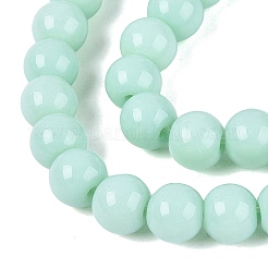 Chapelets de perles en verre opaque de couleur unie&nbsp;X-GLAA-T032-P6mm-21