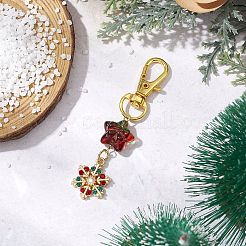 Thème de Noël alliage émail avec décoration pendentif en strass&nbsp;KEYC-JKC00977-01