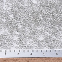 MIYUKIラウンドロカイユビーズ  日本製シードビーズ  （rr2412)透明トープ  11/0  2x1.3mm  穴：0.8mm  約1100PCS /ボトル  10 G /ボトル&nbsp;SEED-JP0008-RR2412