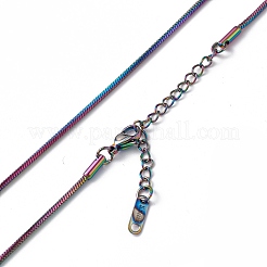 Collier à chaîne serpent ronde en acier inoxydable 304 avec placage ionique (IP) pour hommes et femmes&nbsp;NJEW-K245-012E
