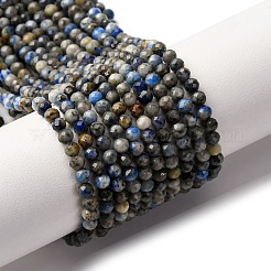 Chapelets de perles en lapis-lazuli naturel&nbsp;G-L629-B01-3mm-01
