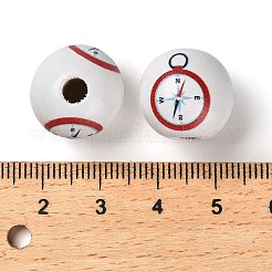 Europäische Perlen aus Naturholz&nbsp;WOOD-S059-01E