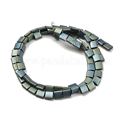 Galvanisierte mattierte nicht magnetische synthetische Hämatitperlenstränge&nbsp;G-G089-B01-15