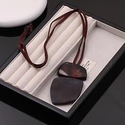 Самородки геометрические смоляные подвески искусственная замша шнур длинные ожерелья FS-WG02B20-02