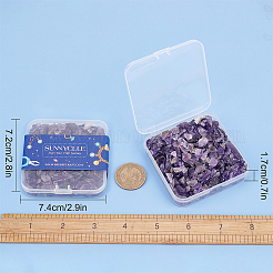 天然アメジストチップビーズ  穴がないビーズ  4~19x3~8mm  100グラム  約400個/箱&nbsp;G-SC0001-81