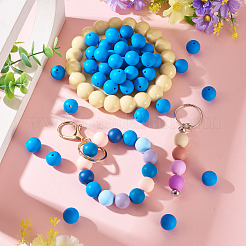 50pcs perles de silicone écologiques de qualité alimentaire&nbsp;SIL-TADJ0001-03I