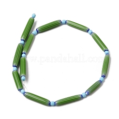 Perles chevron en fil de verre faites à la main&nbsp;LAMP-Z019-01-11