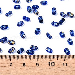 Perline di vetro dipinte a spruzzo picasso&nbsp;SEED-T006-04-10