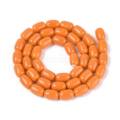 Непрозрачные сплошные цветные стеклянные бусины GLAA-N058-6x9mm-B01
