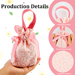 Мешки для хранения из ткани с цветочным принтом и завязками&nbsp;ABAG-WH20010-20B-02