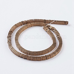 Pvd vuoto placcatura elettrodeposizione fili di perle di ematite sintetica non magnetica&nbsp;G-F534-C02