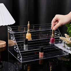 Подставка-органайзер для бутылочек с лаком для ногтей из 4 слоя акрила&nbsp;ODIS-WH0108-015