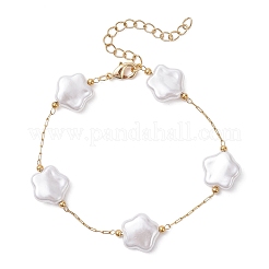 Браслеты из бусин с имитацией жемчуга ABS BJEW-JB12414