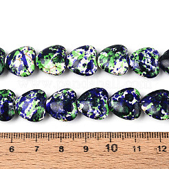 С напылением окрашенные синтетические бирюзовые бусинки G-N352-28A-07